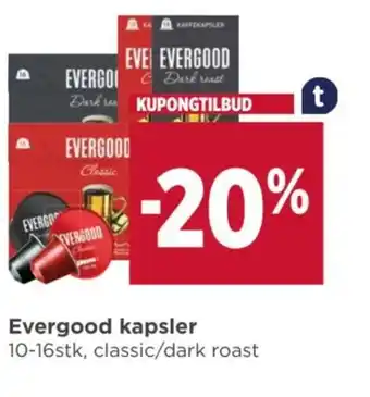 Meny Evergood kapsler tilbud