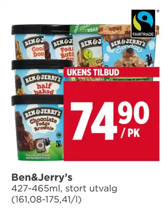 Meny Ben&jerry’s tilbud