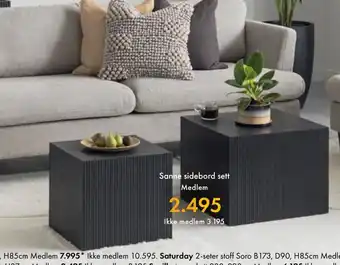 Fagmøbler Sanne sidebord sett tilbud