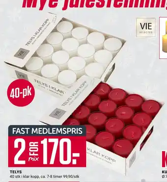 Europris Telys tilbud