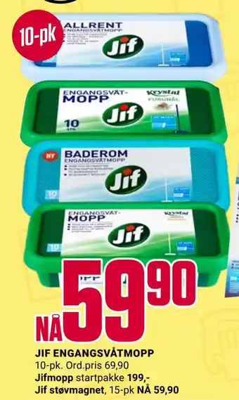 Europris Jif engangsvåtmopp tilbud
