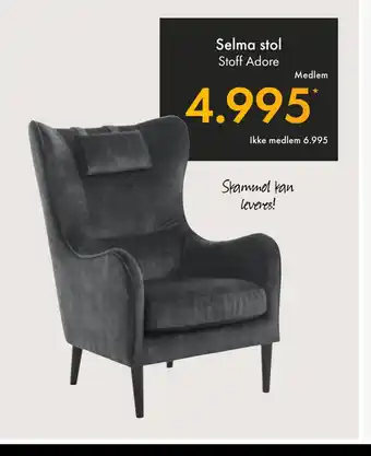 Fagmøbler Selma stol tilbud