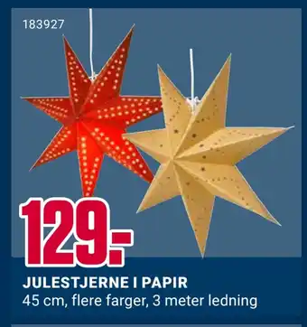 Europris Julestjerne i papir tilbud