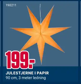 Europris Julestjerne i papir tilbud