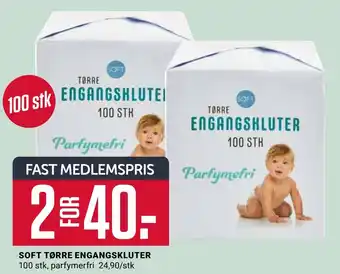 Europris Soft tørre engangskluter tilbud