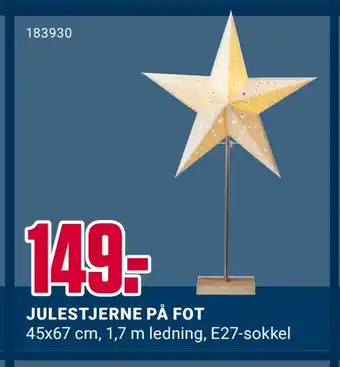 Europris Julestjerne på fot tilbud