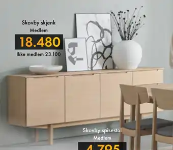 Fagmøbler Skovby skjenk tilbud