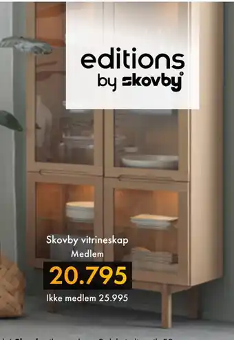 Fagmøbler Skovby vitrineskap tilbud