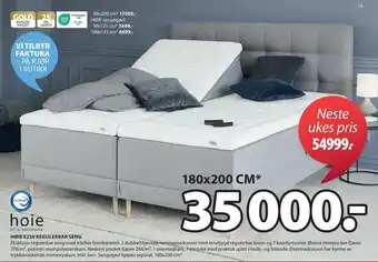 JYSK Høie e250 regulerbar seng tilbud