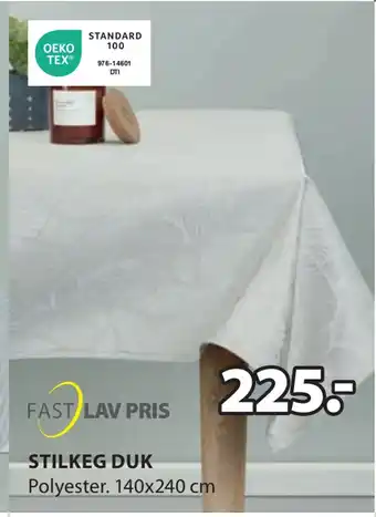 JYSK Stilkeg duk tilbud