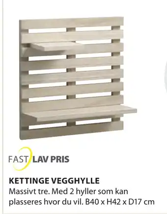 JYSK Kettinge vegghylle tilbud