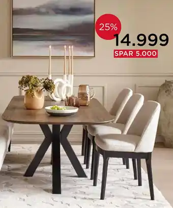 Møbelringen Vega spisebord tilbud