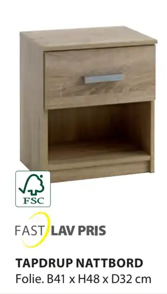 JYSK Tapdrup nattbord tilbud