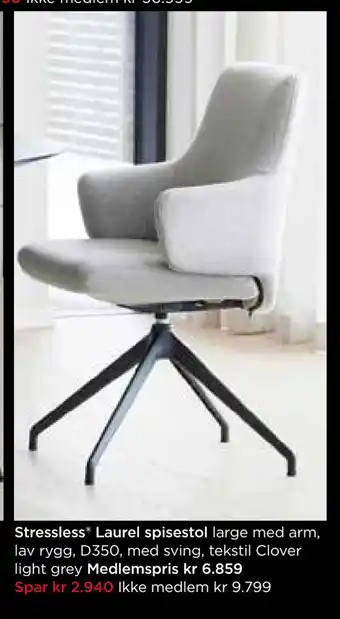 Møbelringen Stressless laurel spisestol tilbud