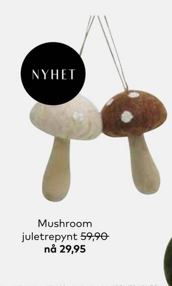 Skeidar Mushroom juletrepynt tilbud