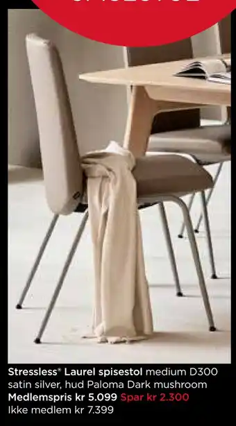 Møbelringen Stressless laurel spisestol tilbud