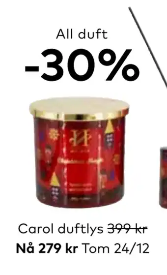 Skeidar Carol duftlys tilbud