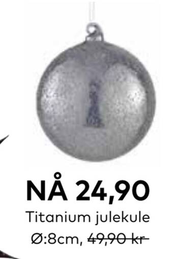Skeidar Titanium julekule tilbud