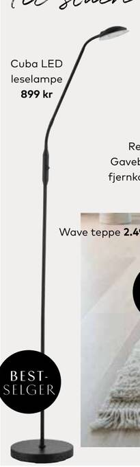 Skeidar Cuba led leselampe tilbud