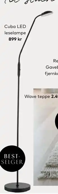 Skeidar Cuba led leselampe tilbud