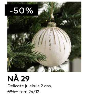 Skeidar Delicate julekule 2 ass tilbud