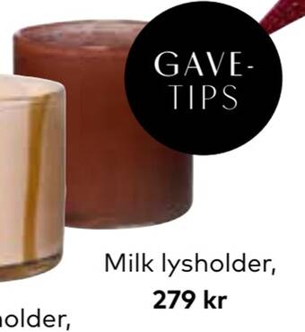Skeidar Milk lysholder tilbud