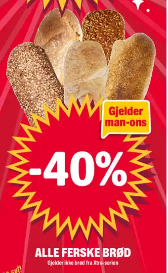 Coop Extra ALLE FERSKE BRØD tilbud