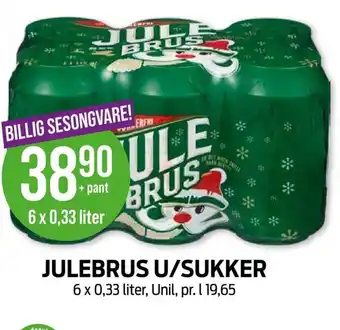 Kiwi JULEBRUS U/SUKKER 6 x 0,33 liter tilbud