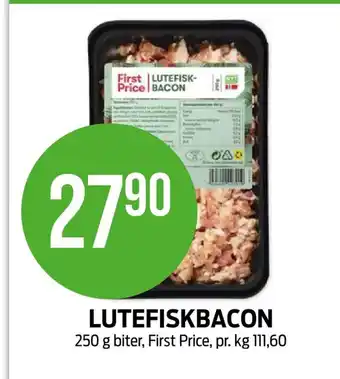 Kiwi LUTEFISKBACON 250 g First Price tilbud
