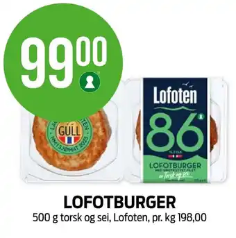 Kiwi LOFOTBURGER 500 g Lofoten tilbud