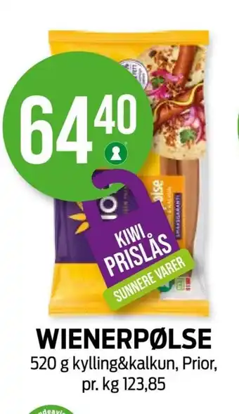 Kiwi WIENERPØLSE tilbud