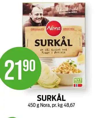 Kiwi SURKÅL 450 g Nora tilbud