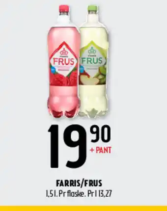 Coop Prix FARRIS/FRUS 1,5 l. tilbud