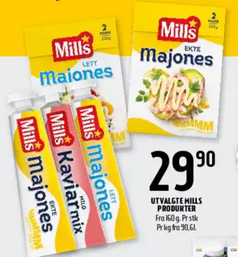 UTVALGTE MILLS PRODUKTER