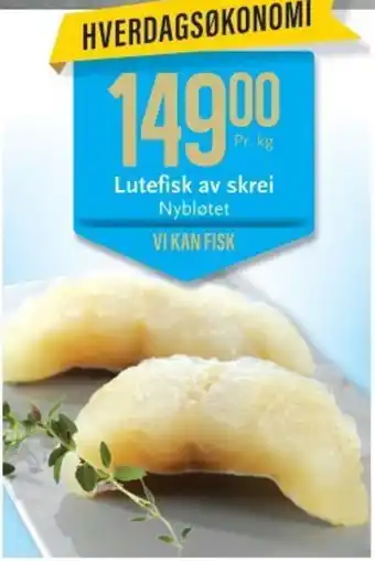 CC Mat Lutefisk av skrei Nybløtet tilbud