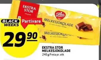 Bunnpris EKSTRA STOR MELKESJOKOLADE tilbud