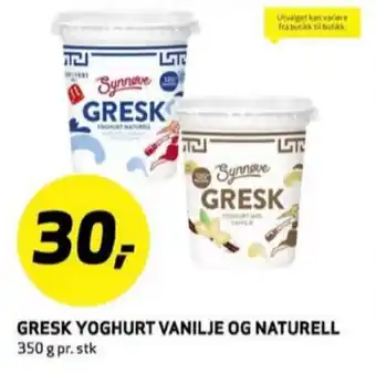 Bunnpris Synnøve finden yoghurt tilbud