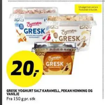 Bunnpris Synnøve finden yoghurt tilbud