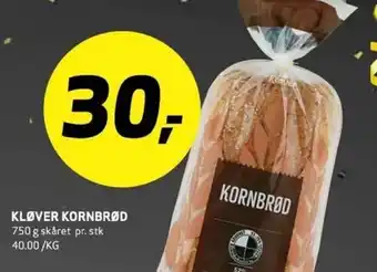 Bunnpris KLØVER KORNBRØD tilbud