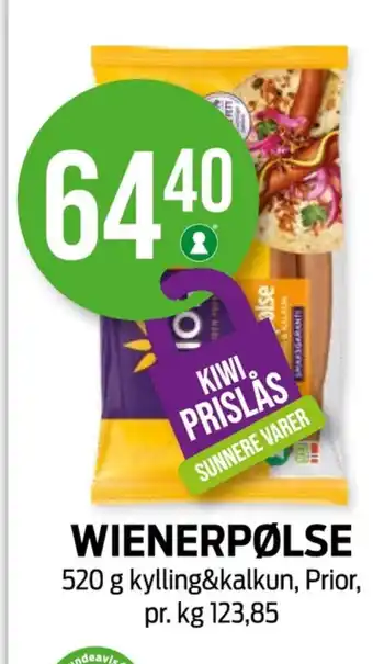 Kiwi Prior wienerpølser tilbud