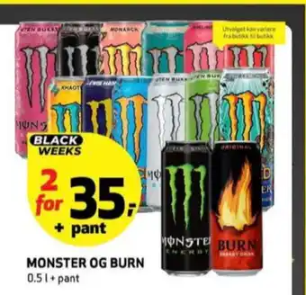 Bunnpris Monster energy energidrikk tilbud