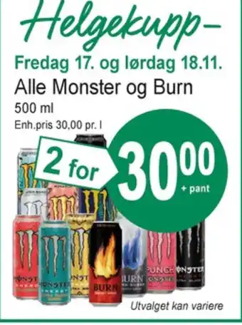 Joker Monster energy energidrikk tilbud