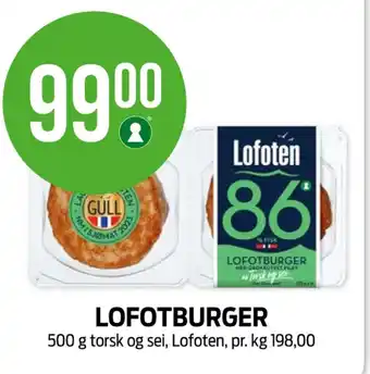Kiwi Lofoten fiskeburger tilbud