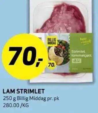 Bunnpris LAM STRIMLET tilbud