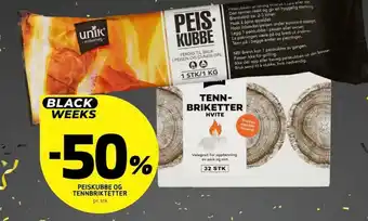 Bunnpris PEISKUBBE OG TENNBRIKTETTER tilbud