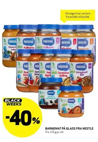 Bunnpris BARNEMAT PÅ GLASS FRA NESTLE tilbud