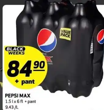 Bunnpris PEPSI MAX 1.5 L tilbud