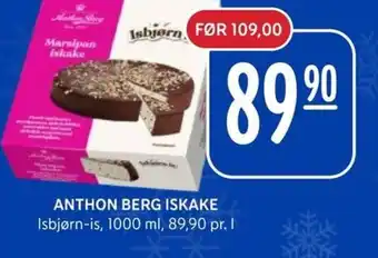 Rema 1000 ANTHON BERG ISKAKE Isbjørn-is tilbud