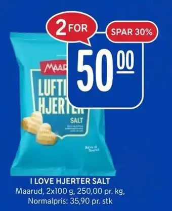 Rema 1000 I LOVE HJERTER SALT Maarud tilbud