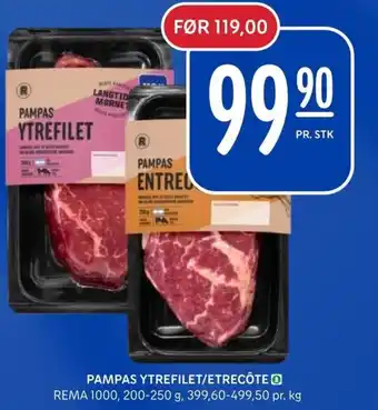 Rema 1000 PAMPAS YTREFILET/ETRECÔTEⒸ REMA 1000 tilbud